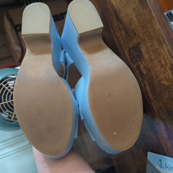 EUC Charlotte Stone Raf Baby Blue platforms sz 7 RARE - Picture 7 of 7